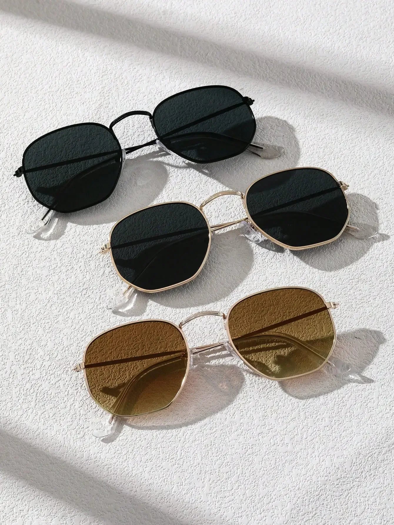 Geometric Metal Frame Sunglasses