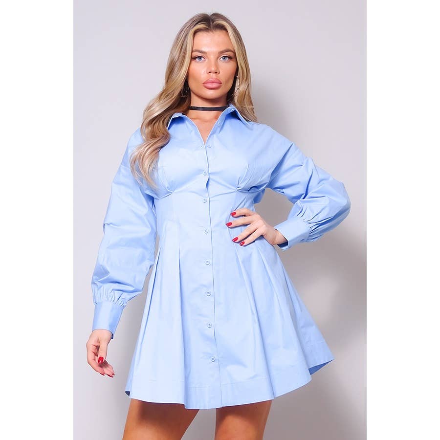 STOP AND FLARE SHIRT DRESS